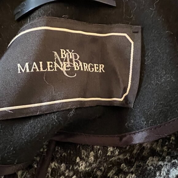 Malene Birger Long Sleeve Black/Gray Pelagia Wool Blend Boucle Open Jacket-Sz 38 - Picture 3 of 6
